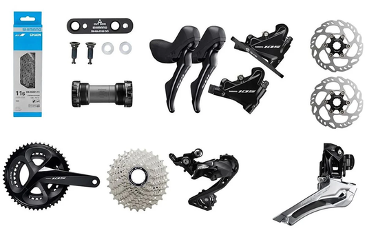 Grupo Shimano 105 R7000 Disco 52-36T 11-32T 11 Velocidades
